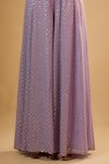 Renee label_Purple Viscose Georgette, Net Mirrors, Pearls, Anahita Kurta Sharara Set _Online_at_Aza_Fashions