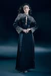 Buy_Nirmooha_Black Organza Sequins, Embroidery High Hecate Eclipse Snake Embellished Gown _at_Aza_Fashions