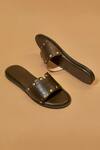 Shop_Dmodot_Brown Pelle Ciocco Rivitto Flats _at_Aza_Fashions