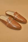 Buy_Dmodot_Brown Hoffler Ricamo Cuoio Mules _Online_at_Aza_Fashions