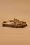 Dmodot_Brown Hoffler Ricamo Bruciato Bruno Mules _Online_at_Aza_Fashions
