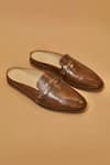 Buy_Dmodot_Brown Hoffler Ricamo Bruciato Bruno Mules _at_Aza_Fashions