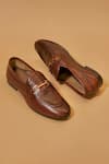 Shop_Dmodot_Brown Flexo Bruno Oro Loafers _at_Aza_Fashions