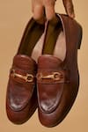 Shop_Dmodot_Brown Flexo Bruno Oro Loafers _Online_at_Aza_Fashions