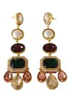 Bblingg_Multi Color Crystals, Pearls, Stones Araana Embellished Danglers _Online_at_Aza_Fashions
