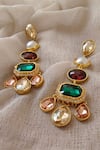 Buy_Bblingg_Multi Color Crystals, Pearls, Stones Araana Embellished Danglers _Online_at_Aza_Fashions