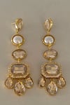 Bblingg_Gold Plated Crystals, Pearls, Rhinestones Araana Embellished Danglers _Online_at_Aza_Fashions