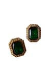 Bblingg_Green Crystals, Stones Araana Jewelled Studs _Online_at_Aza_Fashions