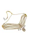Bblingg_White Araana Pearl Crystal Necklace _Online_at_Aza_Fashions