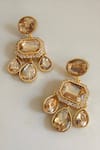 Shop_Bblingg_Gold Plated Crystals, Stones Araana Mini Danglers _at_Aza_Fashions