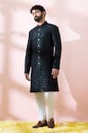 Buy Arihant Rai Sinha Black Polyester, Viscose Geometric Pattern Sherwani And Pant Set at Aza Fashions Buy_Arihant Rai Sinha_Black Polyester, Viscose Geometric Pattern Sherwani And Pant Set _at_Aza_Fashions