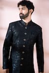 Buy Arihant Rai Sinha Black Polyester, Viscose Geometric Pattern Sherwani And Pant Set Online at Aza Fashions Buy_Arihant Rai Sinha_Black Polyester, Viscose Geometric Pattern Sherwani And Pant Set _Online_at_Aza_Fashions