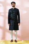 Buy Arihant Rai Sinha Black Polyester, Viscose Geometric Pattern Sherwani And Pant Set Online Buy_Arihant Rai Sinha_Black Polyester, Viscose Geometric Pattern Sherwani And Pant Set _Online