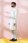 Shop_Arihant Rai Sinha_Off White Polyester, Viscose Embroidery, Sequins Thread Sherwani And Pant Set _Online_at_Aza_Fashions