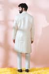 Shop_Arihant Rai Sinha_Off White Polyester, Viscose Embroidery, Sequins Thread Sherwani And Pant Set _at_Aza_Fashions