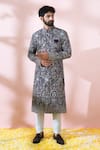 Buy_Arihant Rai Sinha_Wine Polyester, Viscose Embroidery, Sequins, Metallic Thread Sherwani And Pant Set _at_Aza_Fashions