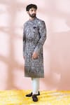 Buy_Arihant Rai Sinha_Wine Polyester, Viscose Embroidery, Sequins, Metallic Thread Sherwani And Pant Set _Online
