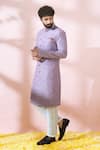 Arihant Rai Sinha Pink Terrycloth, Polyester, Viscose Geometric Pattern Sherwani And Pant Set Online Arihant Rai Sinha_Pink Terrycloth, Polyester, Viscose Geometric Pattern Sherwani And Pant Set _Online
