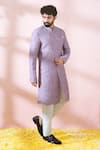Buy Arihant Rai Sinha Pink Terrycloth, Polyester, Viscose Geometric Pattern Sherwani And Pant Set Online Buy_Arihant Rai Sinha_Pink Terrycloth, Polyester, Viscose Geometric Pattern Sherwani And Pant Set _Online