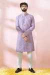 Buy Arihant Rai Sinha Pink Terrycloth, Polyester, Viscose Geometric Pattern Sherwani And Pant Set at Aza Fashions Buy_Arihant Rai Sinha_Pink Terrycloth, Polyester, Viscose Geometric Pattern Sherwani And Pant Set _at_Aza_Fashions