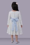 Shop_Lil Drama_White Satin, Velvet Sequins, Bows Embroidered Dress _at_Aza_Fashions