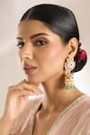 Buy_Vivinia By Vidhi Mehra_Multi Color Stones, Pearls, Beads Studded Jhumkas _at_Aza_Fashions