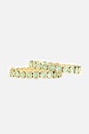 Vivinia By Vidhi Mehra_Green Stones Elegant Embellished Bangles _Online_at_Aza_Fashions