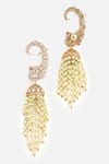 Vivinia By Vidhi Mehra_Gold Plated Pearls, Stones Embellished Chandeliers _Online_at_Aza_Fashions