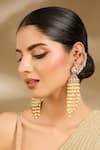 Buy_Vivinia By Vidhi Mehra_Gold Plated Pearls, Stones Embellished Chandeliers _at_Aza_Fashions