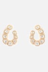 Shop Vivinia By Vidhi Mehra Gold Plated Pearls, Stones Elegant Cluster Stud Earrings at Aza Fashions Shop_Vivinia By Vidhi Mehra_Gold Plated Pearls, Stones Elegant Cluster Stud Earrings _at_Aza_Fashions
