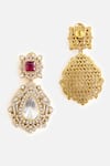 Vivinia By Vidhi Mehra Gold Plated Crystals, Stones Teardrop Statement Earrings Online at Aza Fashions Vivinia By Vidhi Mehra_Gold Plated Crystals, Stones Teardrop Statement Earrings _Online_at_Aza_Fashions