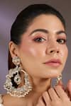 Buy_Vivinia By Vidhi Mehra_Gold Plated Stones, Pearls And Studded Chandbalis _at_Aza_Fashions