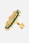 Vivinia By Vidhi Mehra_Gold Plated Pearls, Stones, And Kundan Statement Ring _Online_at_Aza_Fashions