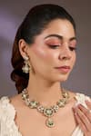 Buy Vivinia By Vidhi Mehra Gold Plated Stones, Crystals And Emerald Kundan Necklace Set at Aza Fashions Buy_Vivinia By Vidhi Mehra_Gold Plated Stones, Crystals And Emerald Kundan Necklace Set _at_Aza_Fashions