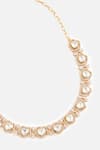 Vivinia By Vidhi Mehra_Gold Plated Stones, Crystals Kundan Embellished Choker Set _Online_at_Aza_Fashions