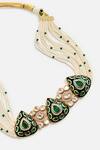 Shop Vivinia By Vidhi Mehra Green Gemstones, Stones, Crystals Emerald Choker Set Online at Aza Fashions Shop_Vivinia By Vidhi Mehra_Green Gemstones, Stones, Crystals Emerald Choker Set _Online_at_Aza_Fashions