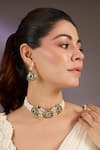 Buy Vivinia By Vidhi Mehra Green Gemstones, Stones, Crystals Emerald Choker Set at Aza Fashions Buy_Vivinia By Vidhi Mehra_Green Gemstones, Stones, Crystals Emerald Choker Set _at_Aza_Fashions
