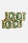 Buy_Vivinia By Vidhi Mehra_Green Stones, Crystals, Studded Bangles _Online_at_Aza_Fashions