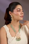 Buy Vivinia By Vidhi Mehra Green Stones, Pearls, Beads Elegant Necklace Set at Aza Fashions Buy_Vivinia By Vidhi Mehra_Green Stones, Pearls, Beads Elegant Necklace Set _at_Aza_Fashions