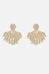 Vivinia By Vidhi Mehra_Gold Plated Pearls, Beads, Stones Kundan Polki Statement Earrings _Online_at_Aza_Fashions