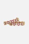 Vivinia By Vidhi Mehra_Gold Plated Stones, Crystals Ruby Kundan Embellished Bangles _Online_at_Aza_Fashions