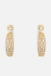 Shop Vivinia By Vidhi Mehra Gold Plated Stones Elegant Hoop Earrings at Aza Fashions Shop_Vivinia By Vidhi Mehra_Gold Plated Stones Elegant Hoop Earrings _at_Aza_Fashions