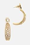 Vivinia By Vidhi Mehra Gold Plated Stones Elegant Hoop Earrings Online at Aza Fashions Vivinia By Vidhi Mehra_Gold Plated Stones Elegant Hoop Earrings _Online_at_Aza_Fashions