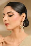 Buy_Vivinia By Vidhi Mehra_Gold Plated Stones, Beads, Pearls Polki Embellished Earrings _at_Aza_Fashions