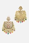 Shop_Vivinia By Vidhi Mehra_Multi Color Stones, Pearls Multicolor Embellished Chandeliers _at_Aza_Fashions