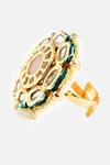 Vivinia By Vidhi Mehra_Gold Plated Stones Embellished Ring _Online_at_Aza_Fashions