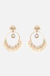 Shop_Vivinia By Vidhi Mehra_Multi Color Stones, Pearls And Embellished Earrings _at_Aza_Fashions