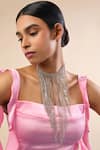 Buy_Mnsh_Silver Plated Fringe Choker Necklace _at_Aza_Fashions