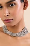 Buy_Mnsh_Silver Plated Midnight Party Choker _Online_at_Aza_Fashions