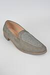 Buy_Rng Safawala_Grey Gunmetal Tube Loafers _at_Aza_Fashions